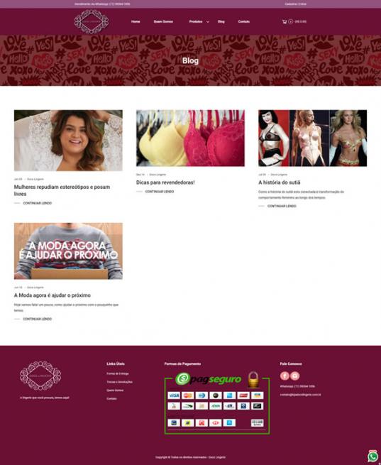 Doce Lingerie - Loja Virtual