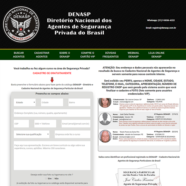 Diretório Nacional dos Agentes de Segurança Privada do Brasil